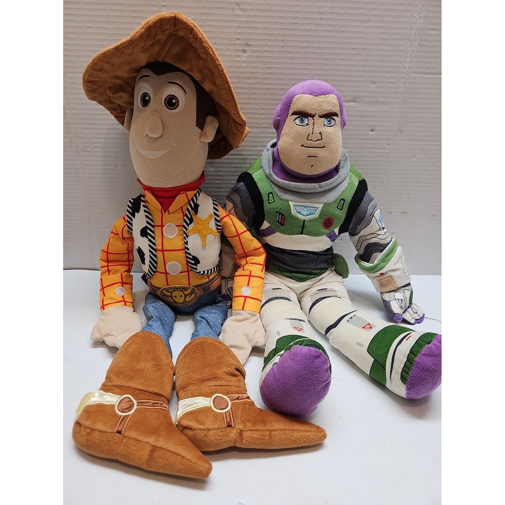 Disney 24" Plush Toy Story WOODY & Buzz Lightyear Doll Pillow Set Bedroom Decor